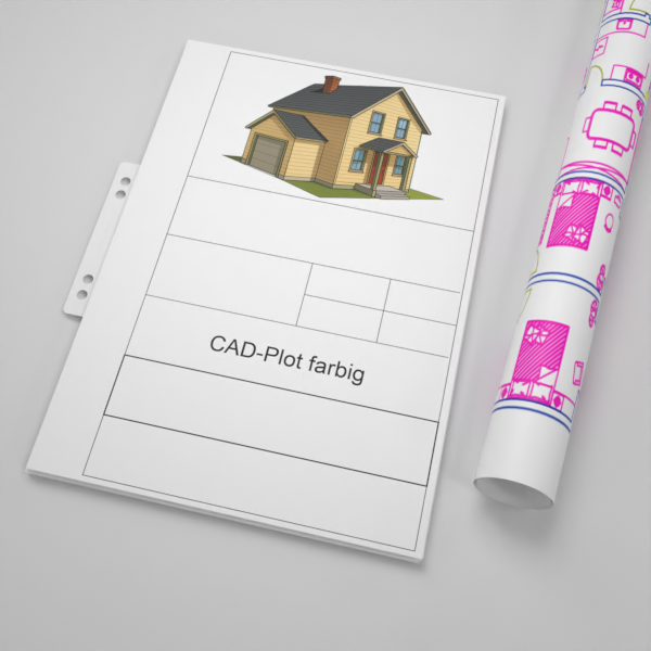 Farbige CAD-Plots drucken  – gefaltet oder gerollt